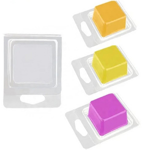 PVC Clamshell Packaging Clear Blister Packaging Box Empty Plastic Wax Melt Clamshells Single for Wickless Wax Melt Candles