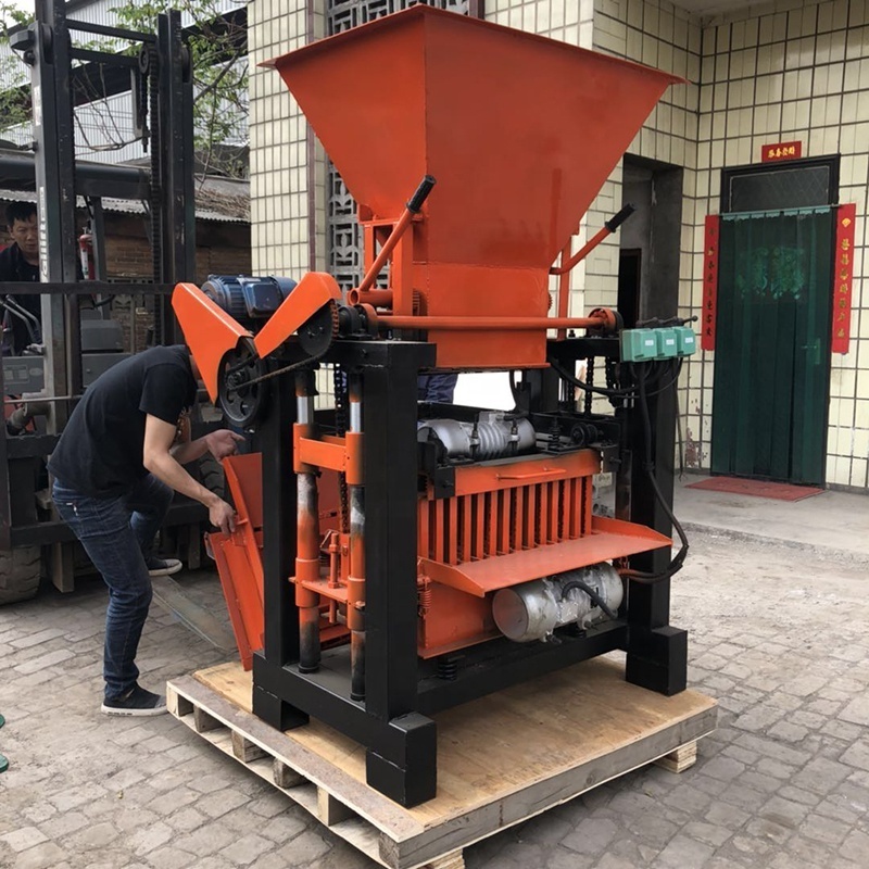 Burning free small type QMJ4-35B hand press manual brick making machine