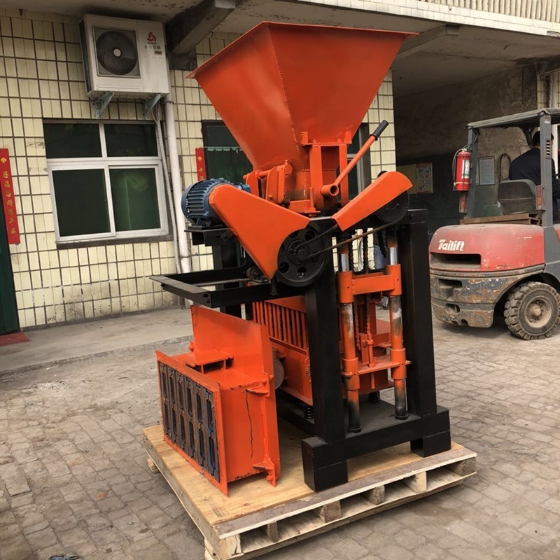 Burning free small type QMJ4-35B hand press manual brick making machine