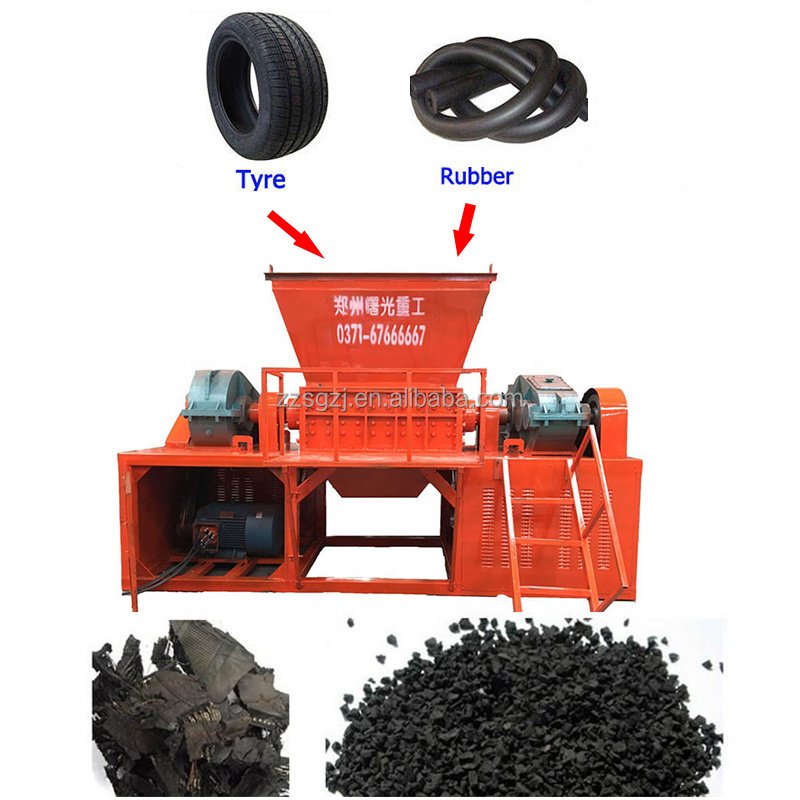 Waste Tyre Shredder / Tyre Recycling Plant / Multifunctional Used Tire Recycling Shredder Machine Line For Sale