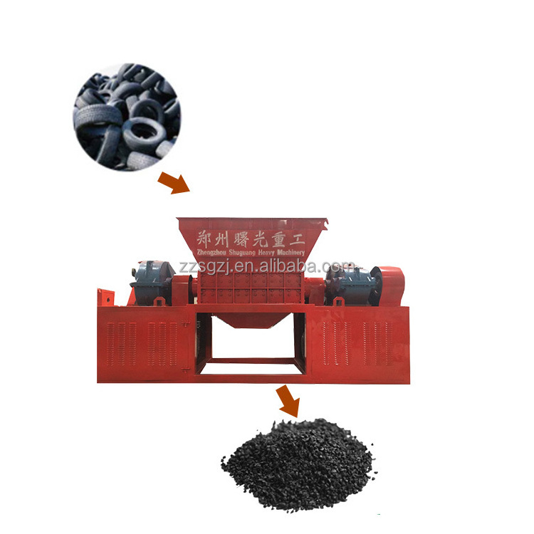 Truck Tyre Cutter Shredder Tire Grinding Machine/ Mobile Tire Shredder Machine To Make Crumb Rubber / Tire Shredding Machine