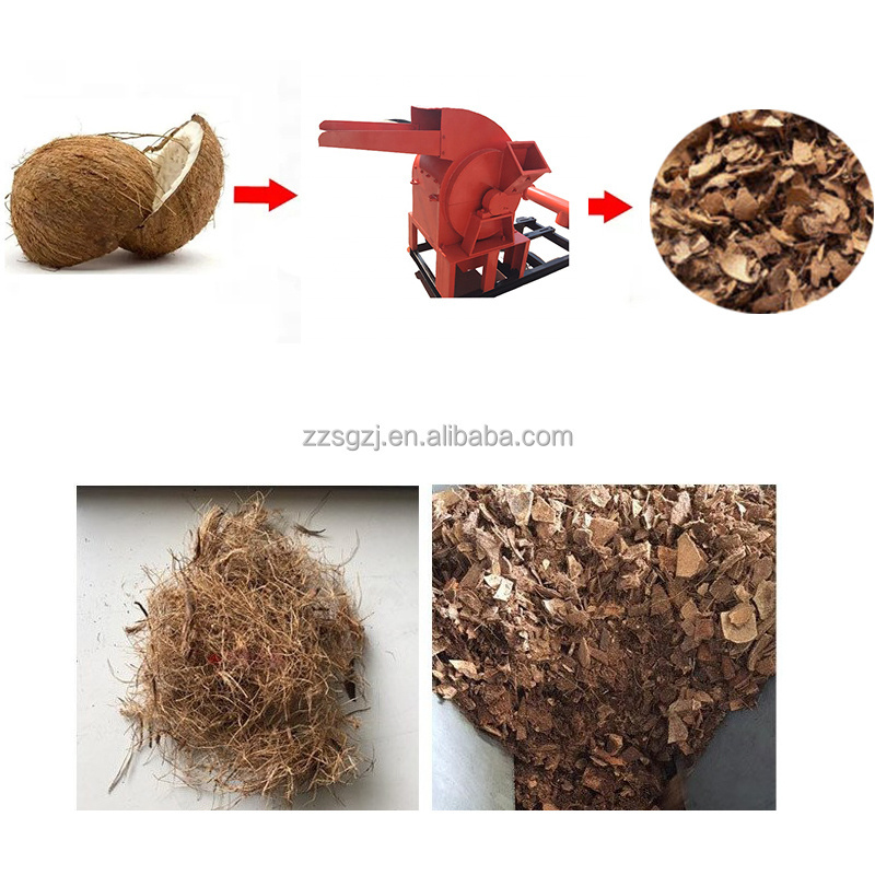 High Quality Wood Chips Crusher Waste Wood Board Chipper Machine Coconut Husk Chips Grinding Machine