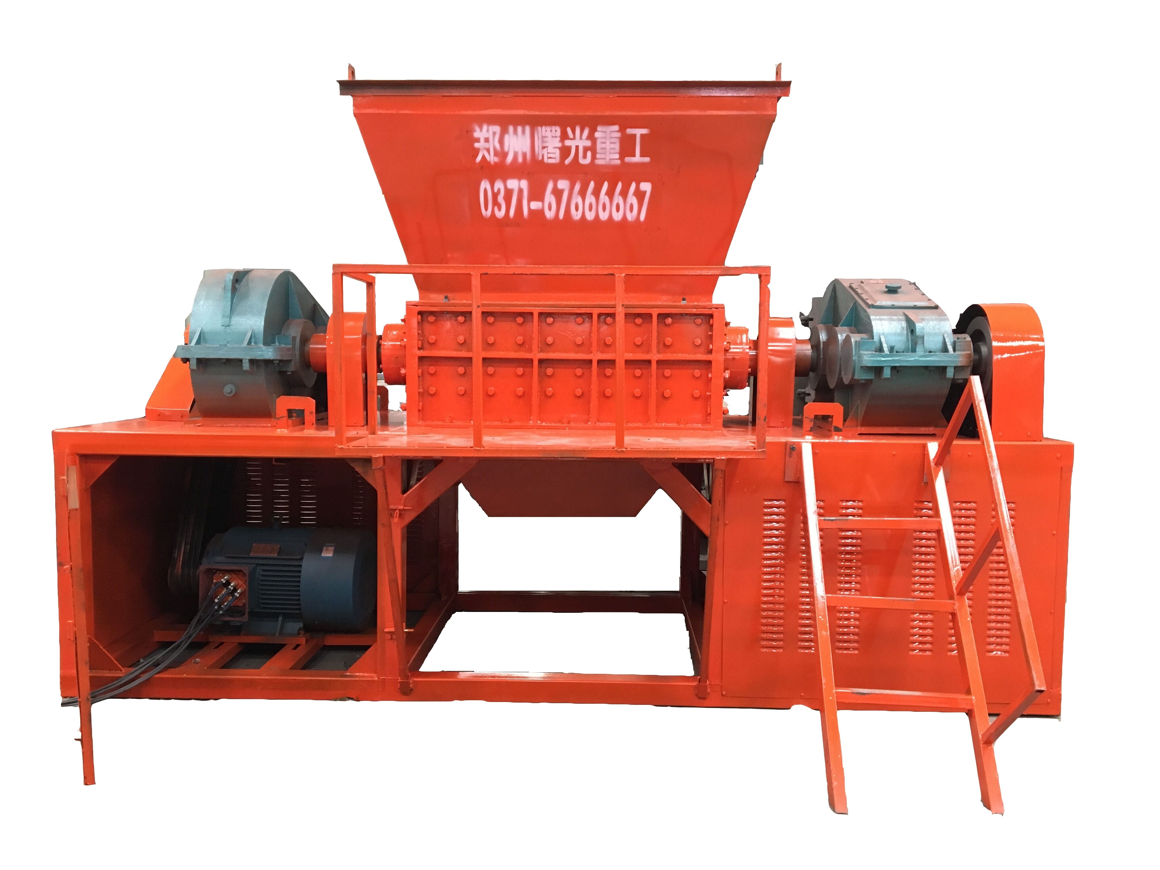 High quality double Shaft wood pallet shredder indonesia/ Wood pallet crusher/Nail Wooden Pallet Crusher Machine