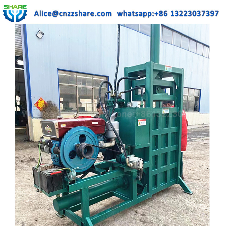 Multi functional Diesel Engine Corn Silage Hay Bale Making Compressing Baling Machine Silage Balers