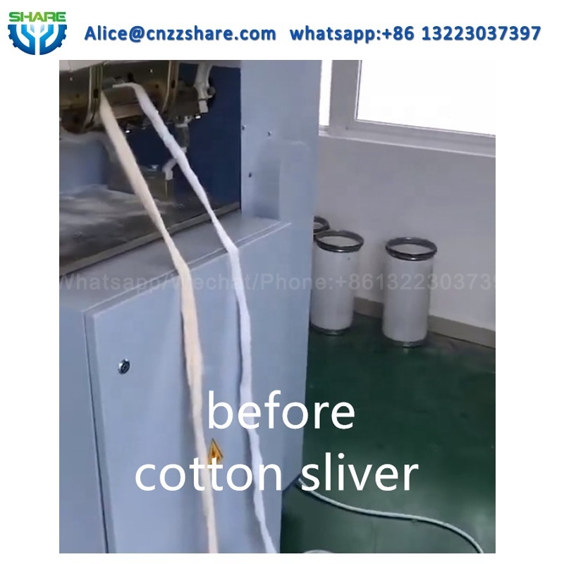 Textile Wool Roving Fuseing Machine Small Cotton Yarn Making Spinning Machine