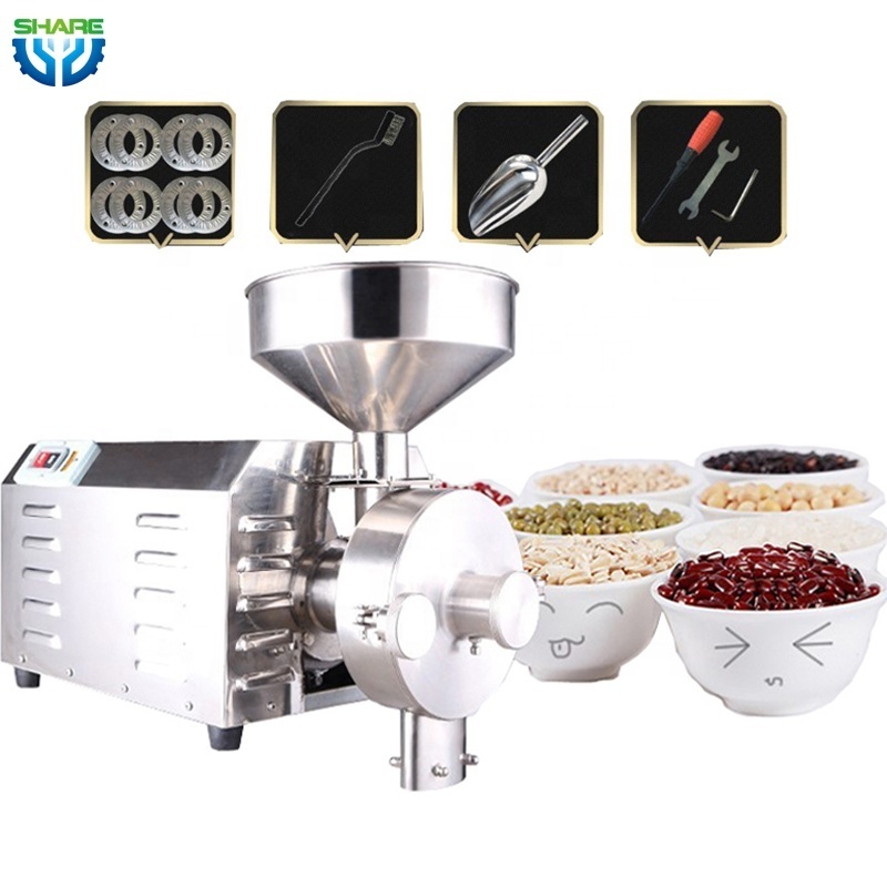 Mini Corn Wheat Grain Mill Grinder Commercial Almond Flour Mill Milling Grinding Machine for Sale