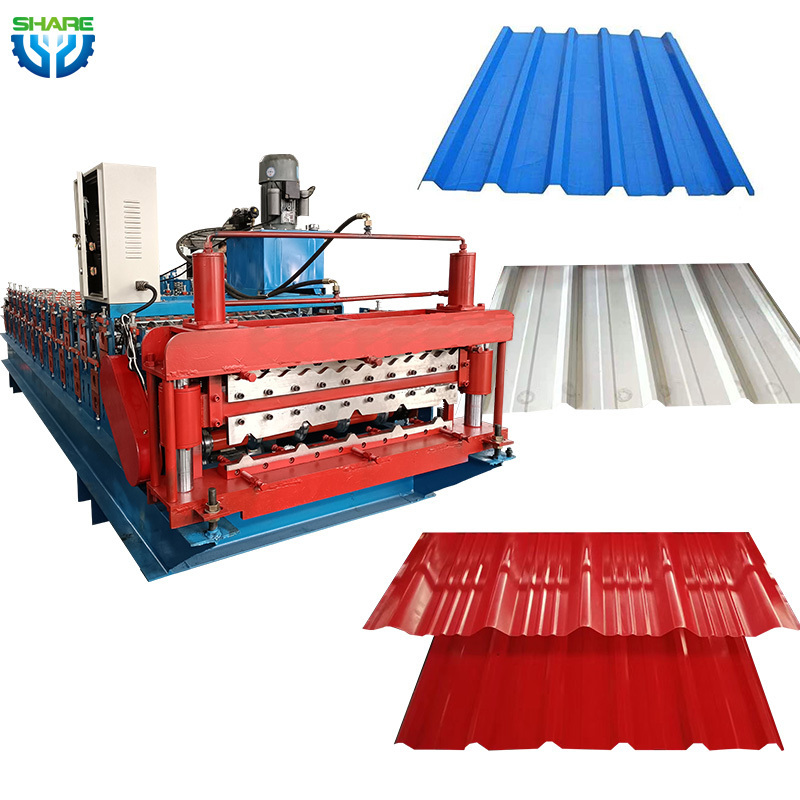 Cnc Tile Making Machine Double Layer Roll Forming Machine Iron Zinc Roof Sheet Roll Forming Machine for Roman