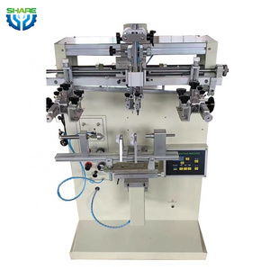 Semi Automatic Flat Round Oval Screen Printing Machine Glass Bottles Plastic Cup Printing Machine for Paper Cups