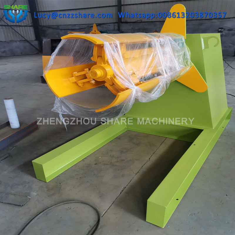 Automation 5 Tons Capacity Double Head Steel Coil Hydraulic Decoiler Uncoiler Machine