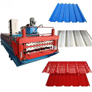 Concrete Double Layer Plastic Metal Roof Tiles Stone Coated Making Roll Forming Roofing Sheet Forming Machine