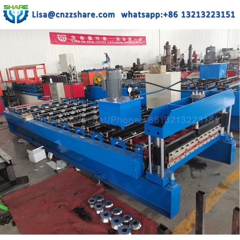 Glazed roofing metal tile roof roll forming machine roofing sheet making machine