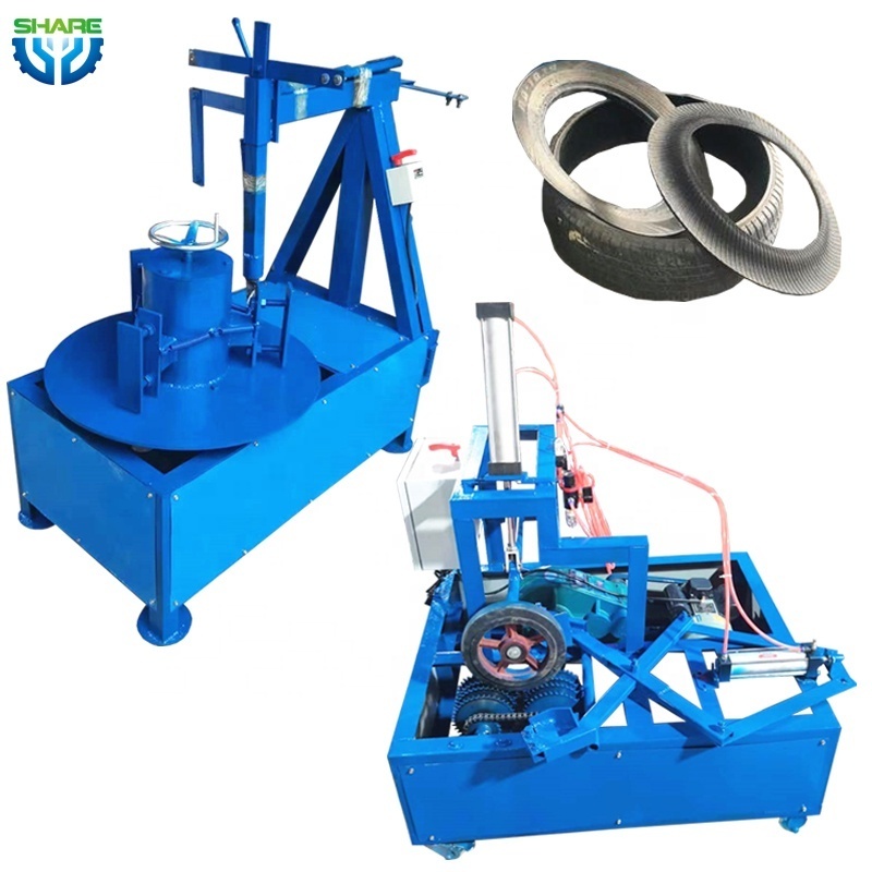 Automation Double Side Tire Recycling Cutting Machine Scrap Tyres 3 Cut Rubber Cutting Machine