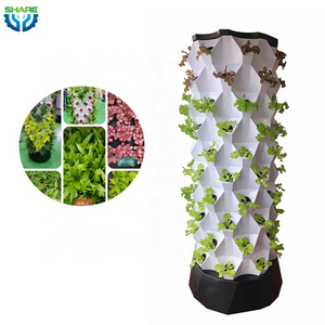 Tower Aeroponics Garden Vertical With 4 led Light Vertical Hydroponic Tower Growing Systems