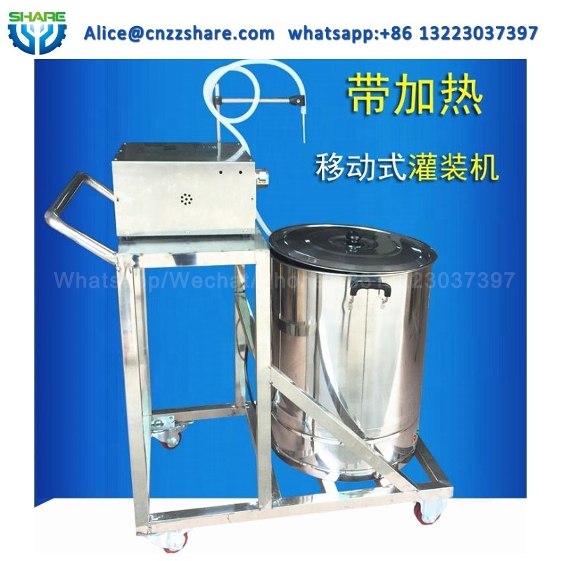 Stainless steel wax melter filler liquid candle dispensing filling machine