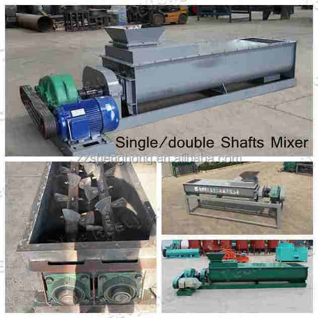 Fertilizer Mixing Equipment Double Shaft Mixer Animal Manure Organic Fertilizer Mixing Machine