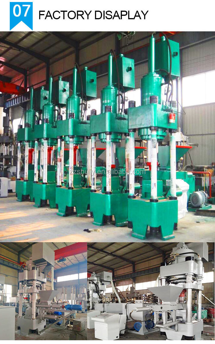 professional solution hydraulic aluminum metal chips scrap briquette press machine