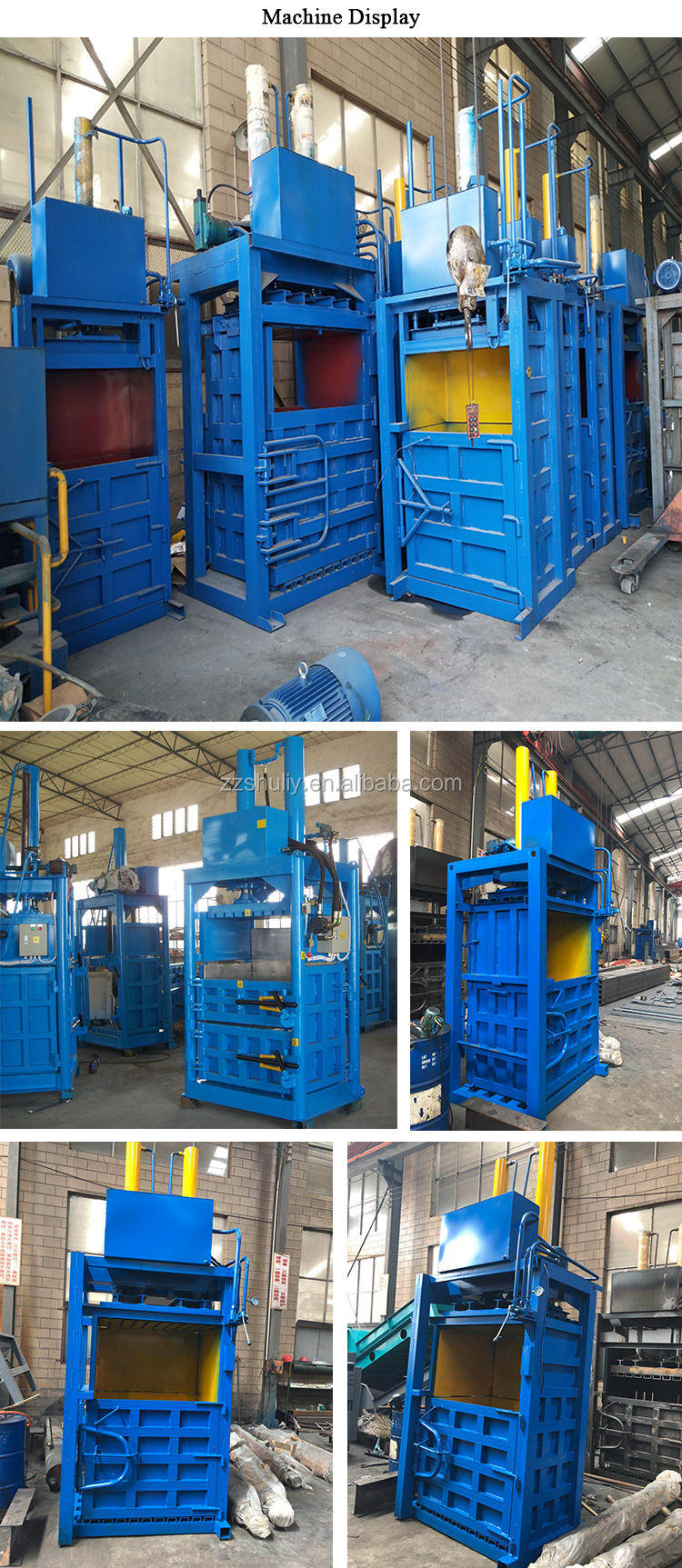 manufactory waste paper clothes recycling baler machine for used clothing