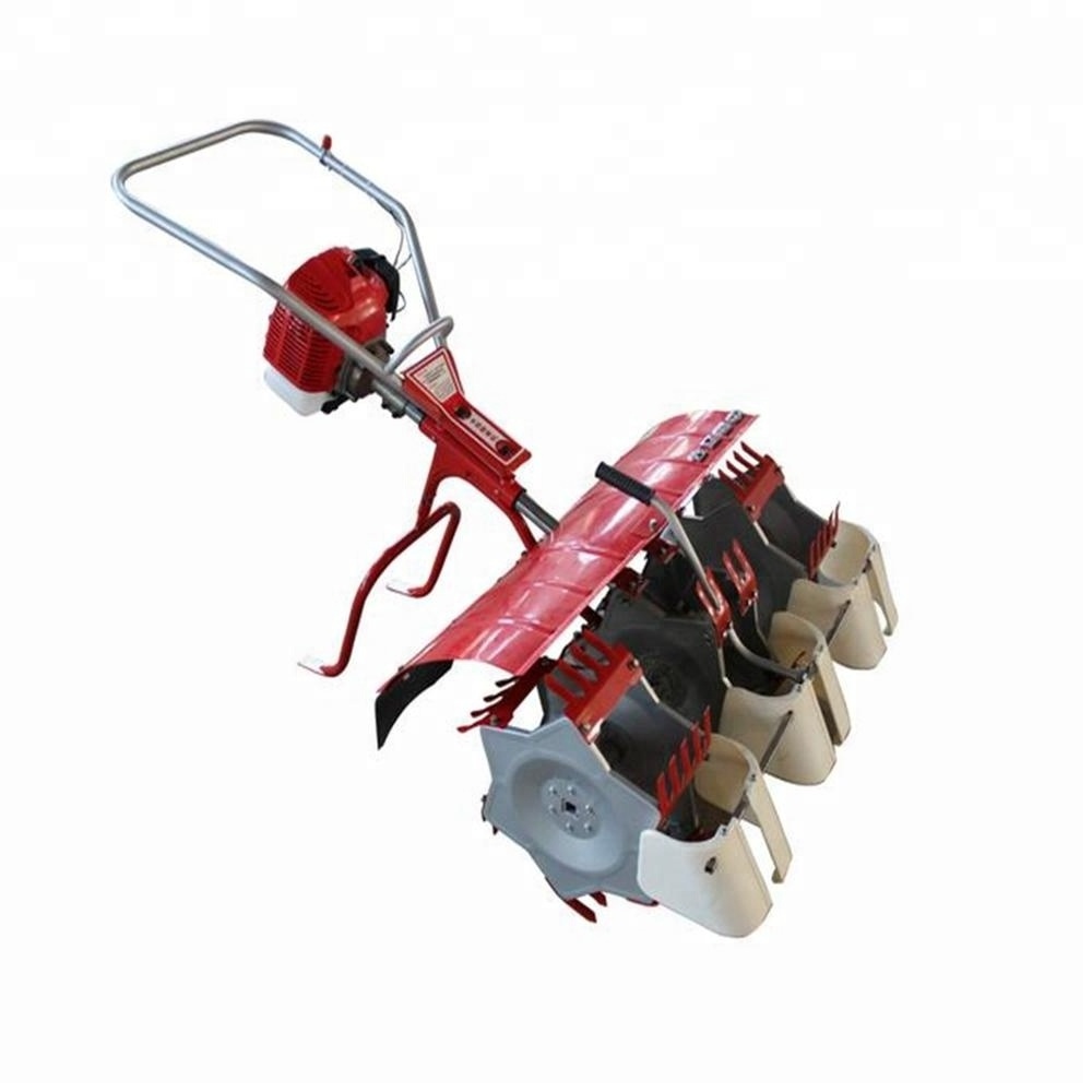 Cheap 3 lines agricultural self-propelled paddy rice field weeding machine