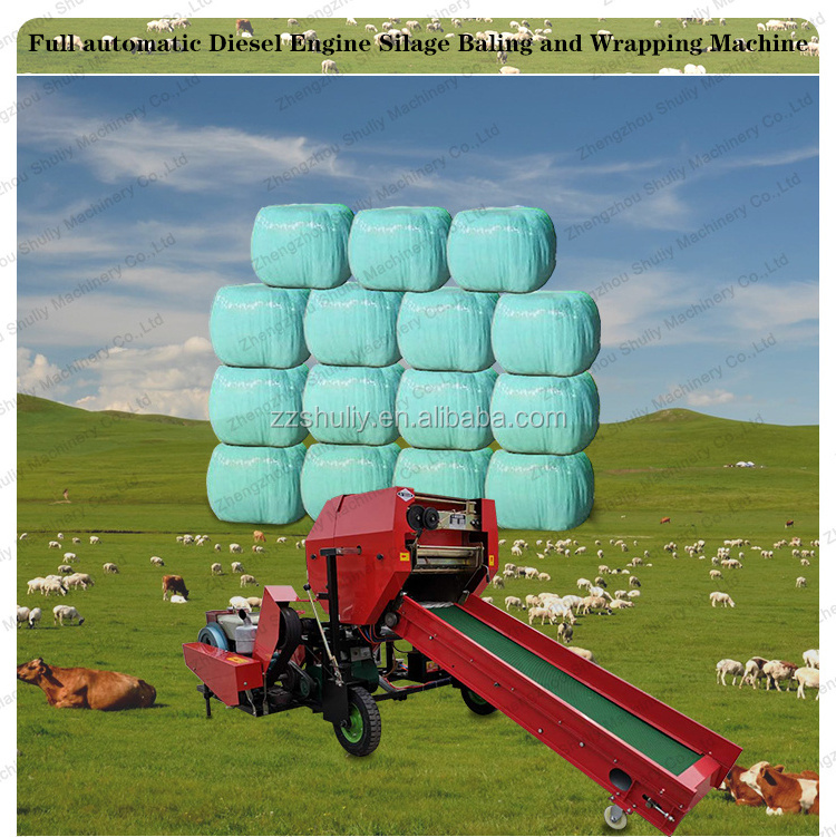 mini round hay silage baler and wrapper machine in Kenya