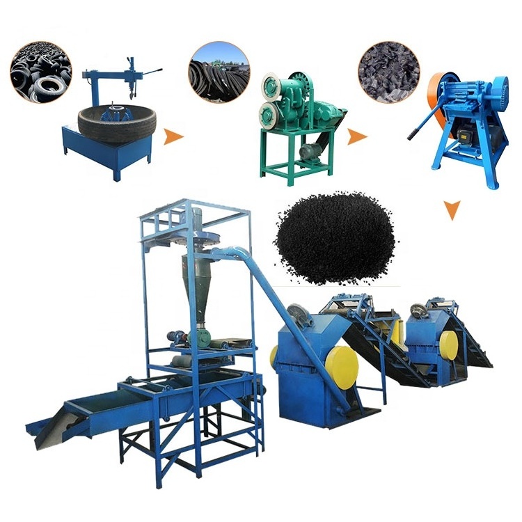 Waste tyre recycling machine for making rubber powder