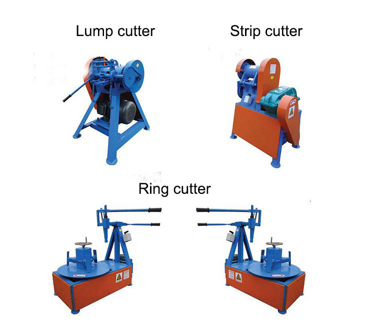 Waste rubber  tire lump cutter