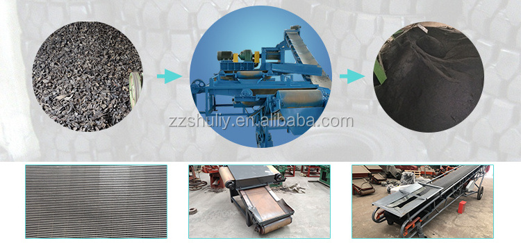 tire steel wire separator tyre bead cutting machine to grind tire into rubber powder