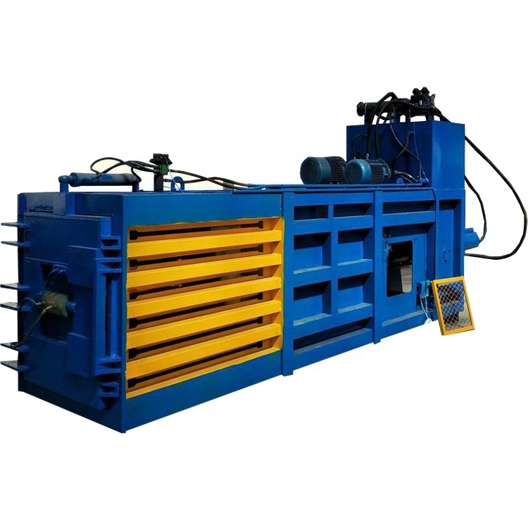 Waste paper cardboard hydraulic horizontal baler press straw cotton square baling machine