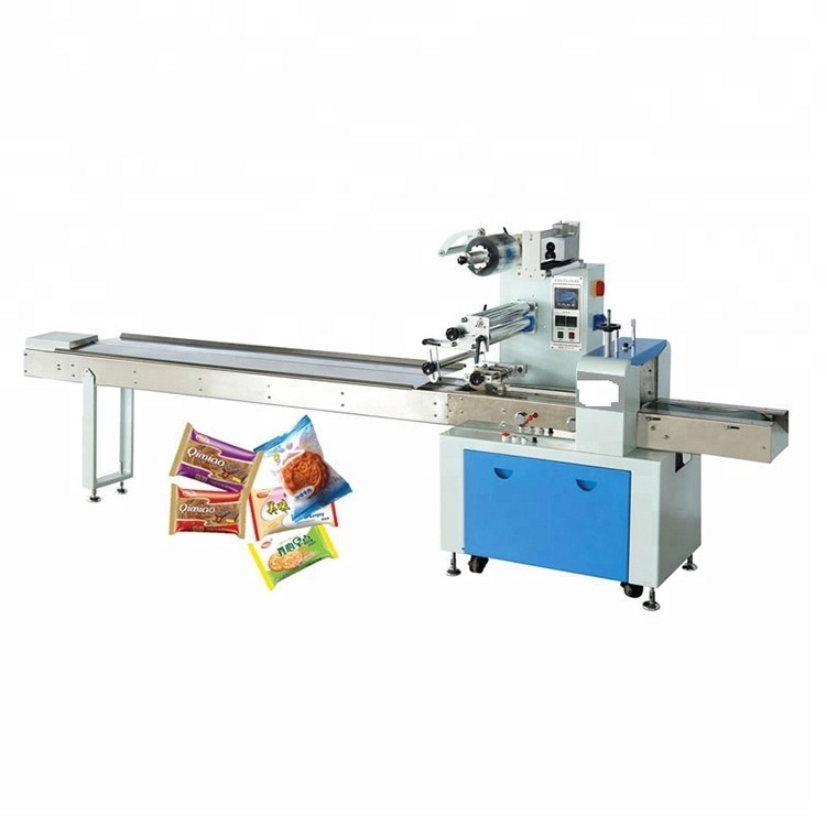 Multifunctional chocolate packaging machine/egg pie packer/food candy pillow packing machine