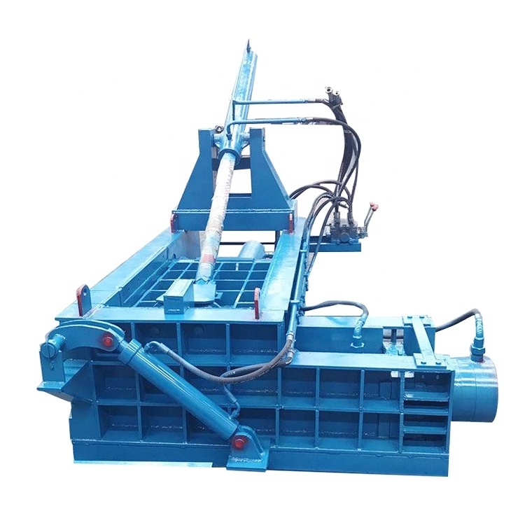 Industrial hydraulic scrap metal baling press machine