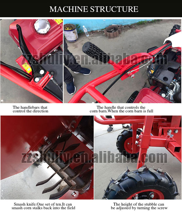 Mini tractor mounted combine sweet corn /maize harvester machine prices for sale