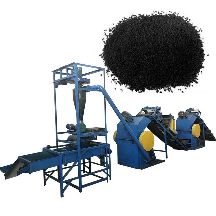 tire rubber 80 mesh powder grinder waste tyre recycling machine