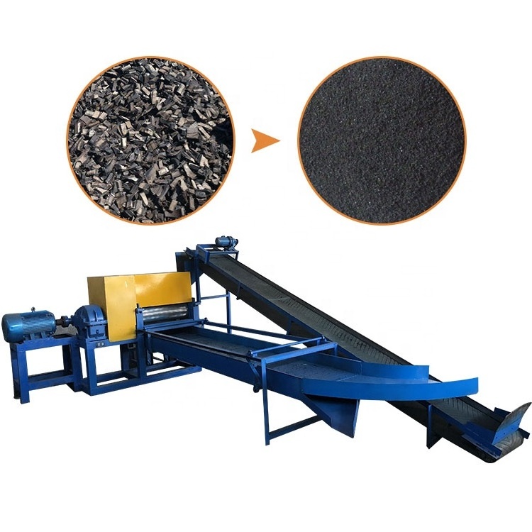 tire rubber 80 mesh powder grinder waste tyre recycling machine