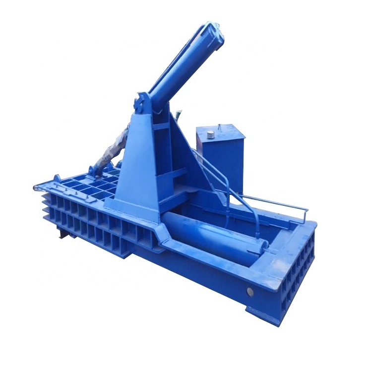 Industrial hydraulic scrap metal baling press machine