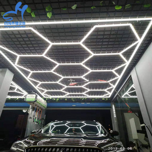 Professional hexagonal honeycomb car wash light honeycomb spliceable led light for decorating car wash shop