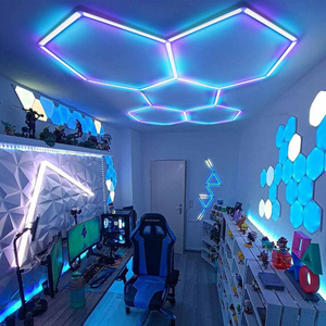 Modern Custom Rgb Hexagonal Led Light For Club Workshop Gym Shop Bar Rgb Led Lights for Decoration