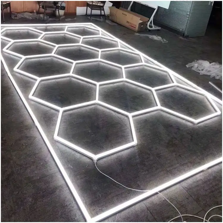 SUEZ high quality safety 3-pin hexagon led light hexagon ceiling led light for work shop garage led light