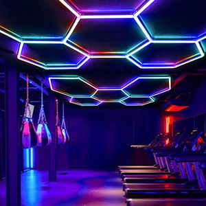 Hight Quality hex lights Wholesale hexagonal led hexagon ceiling light rgb Lights for Decoration