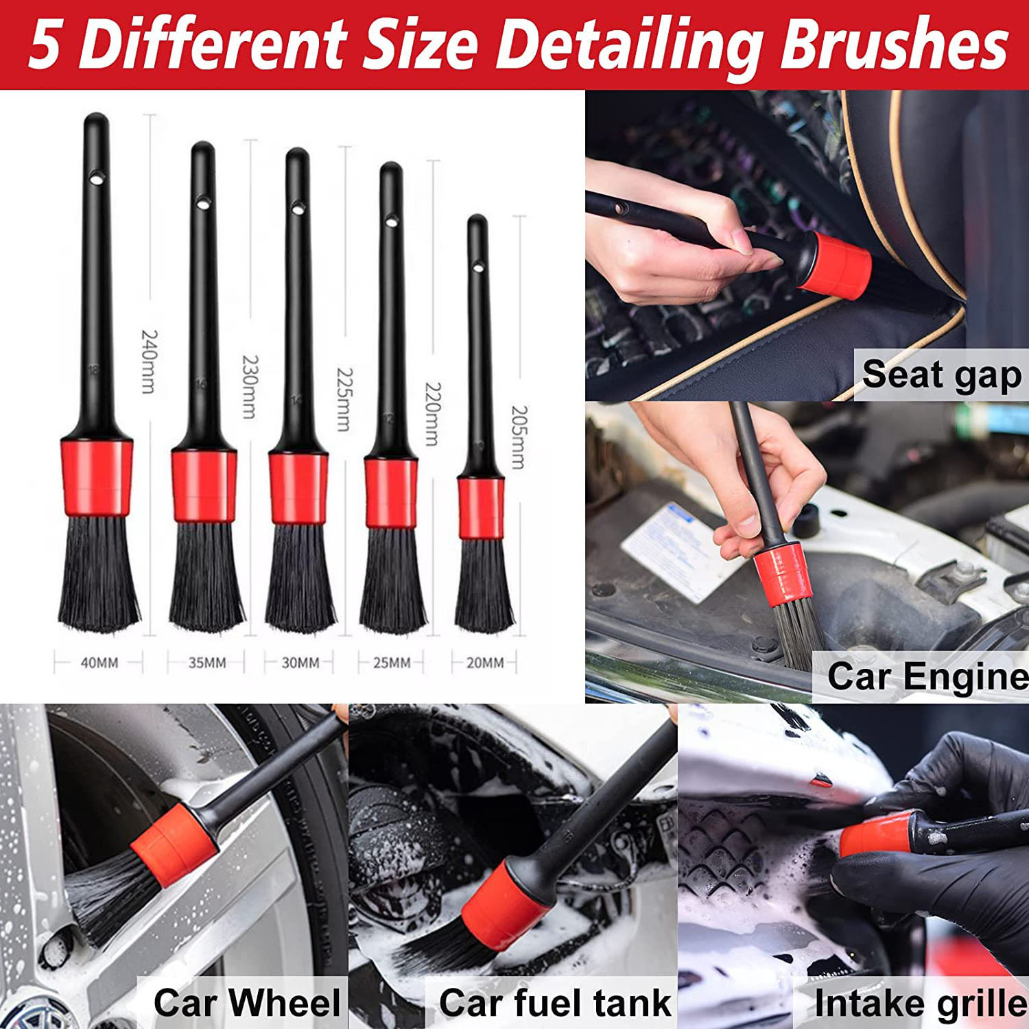 Car Wash Cleaning Set Polishing Brush Washing Accessories 12 Pcs Car Cleaning Tools Kit