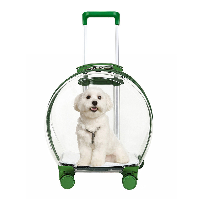 New Stroller trolley transparent cat bag multi-functional backpack pet bubble rolling case capsule pet bag stroller dog carrier