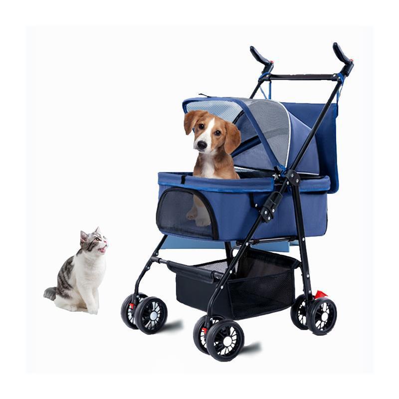 Luxury 4 Wheel Small Pet Stroller For Cat/Pet Fold Travel Stroller Small Dog For Pet Travel /Wholesale Dog Stroller Pet Carrier