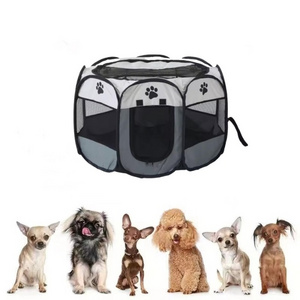 Factory wholesale Octagonal Pet product accessories outdoor travel tent bag pet playpen tent	cat cage