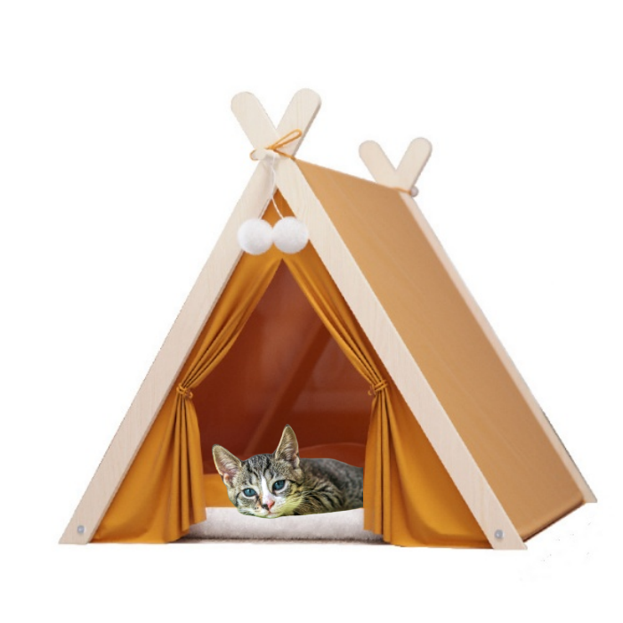 wholesale	solid wood	comfortable	house nest for dogs and cats for small animals	foldable dog house pet cat bed	pet teepee tent