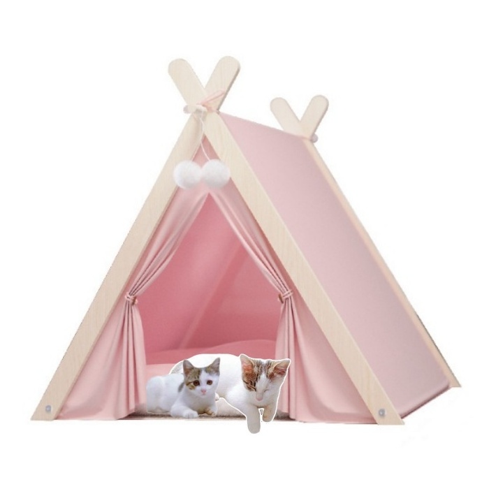 wholesale	solid wood	comfortable	house nest for dogs and cats for small animals	foldable dog house pet cat bed	pet teepee tent