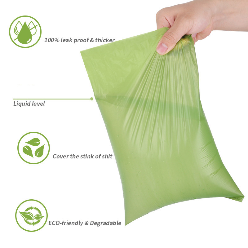 Low price pet poop waste disposal bag biodegradable compostable degradable dog poop poo pop bag