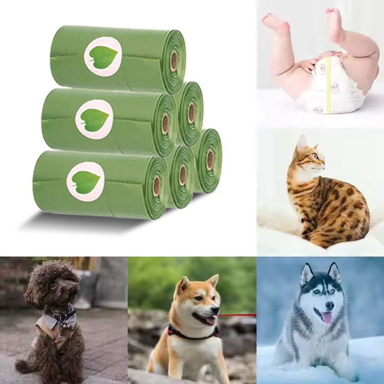 Low price pet poop waste disposal bag biodegradable compostable degradable dog poop poo pop bag