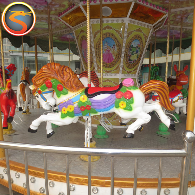 Luna Park Luxury Kids Amusement Park Carousel Ride Musical Merry Go Round for Sale