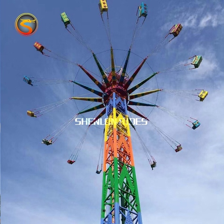 Amusement Park Thrilling Challenger Chair Type Flying To Sky Tower Launch Ride