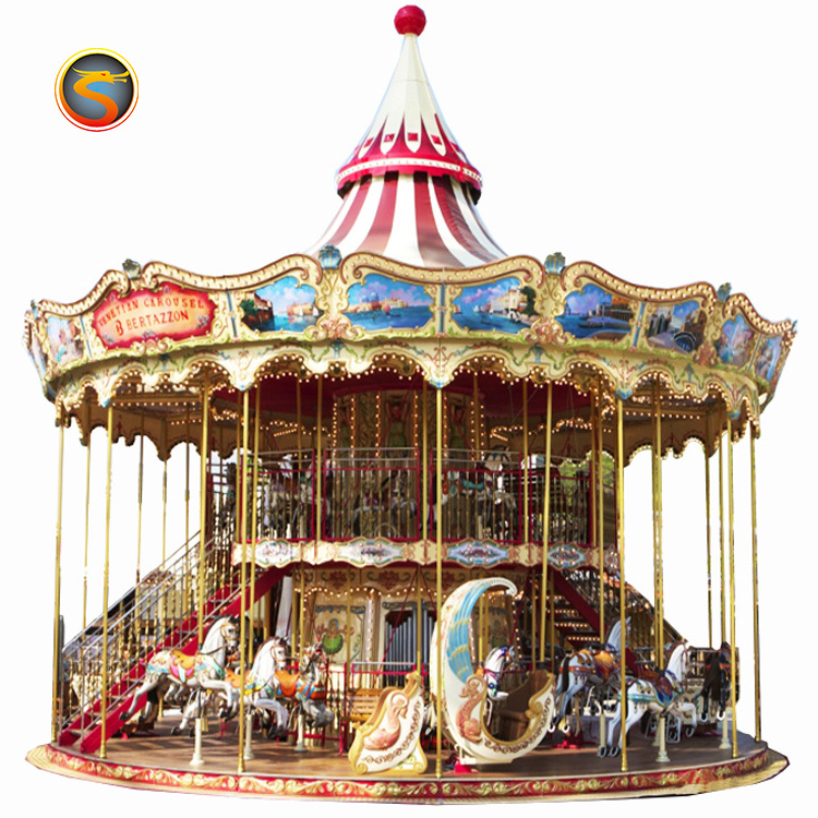 Indoor Equipment Antique Amusement Used Merry Go Round Parts Carousel For Sale