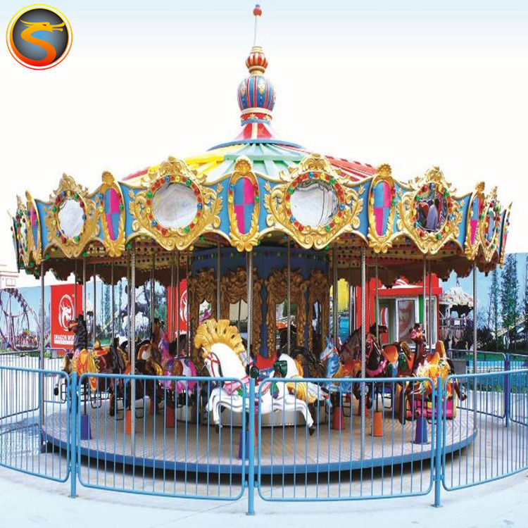 Outdoor Playground Animal Merry Go Round Kiddie Classical Carousel For Sale