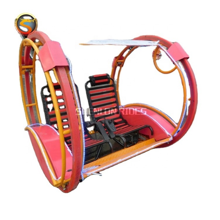 Amusement kiddie and adult   2 seats 360 degree rolling Battery Balance Happy Wheel Yoyo  car ride for sale